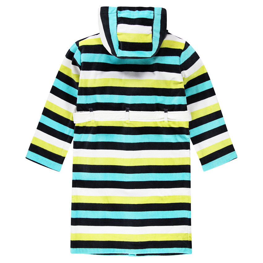 Albornoz con capucha con rayas 