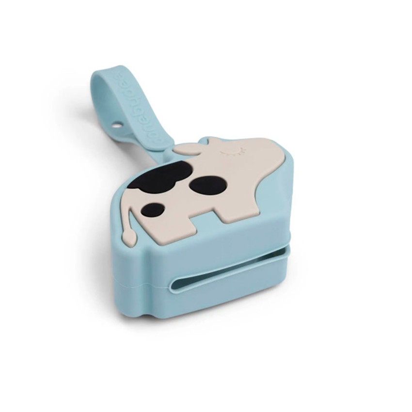 Portachupetes de silicona Dotti azul 