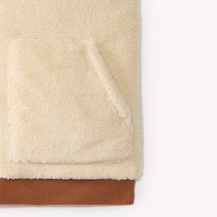 Chaleco de sherpa sin mangas con capucha niño 