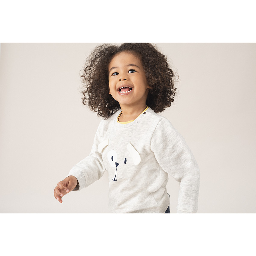 Sudadera de felpa con perro estampado y orejas de relieve  Additional Sudadera de felpa con perro estampado y orejas de relieve