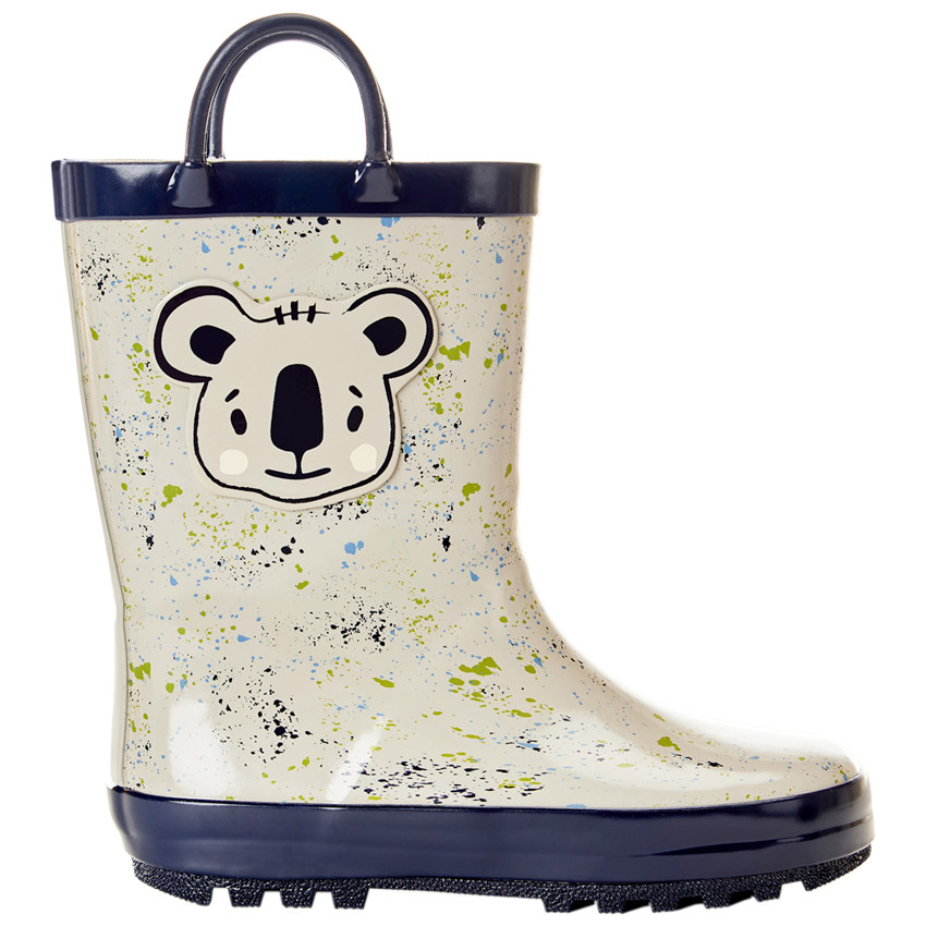 Botas de lluvia de goma con parche de koala niño 