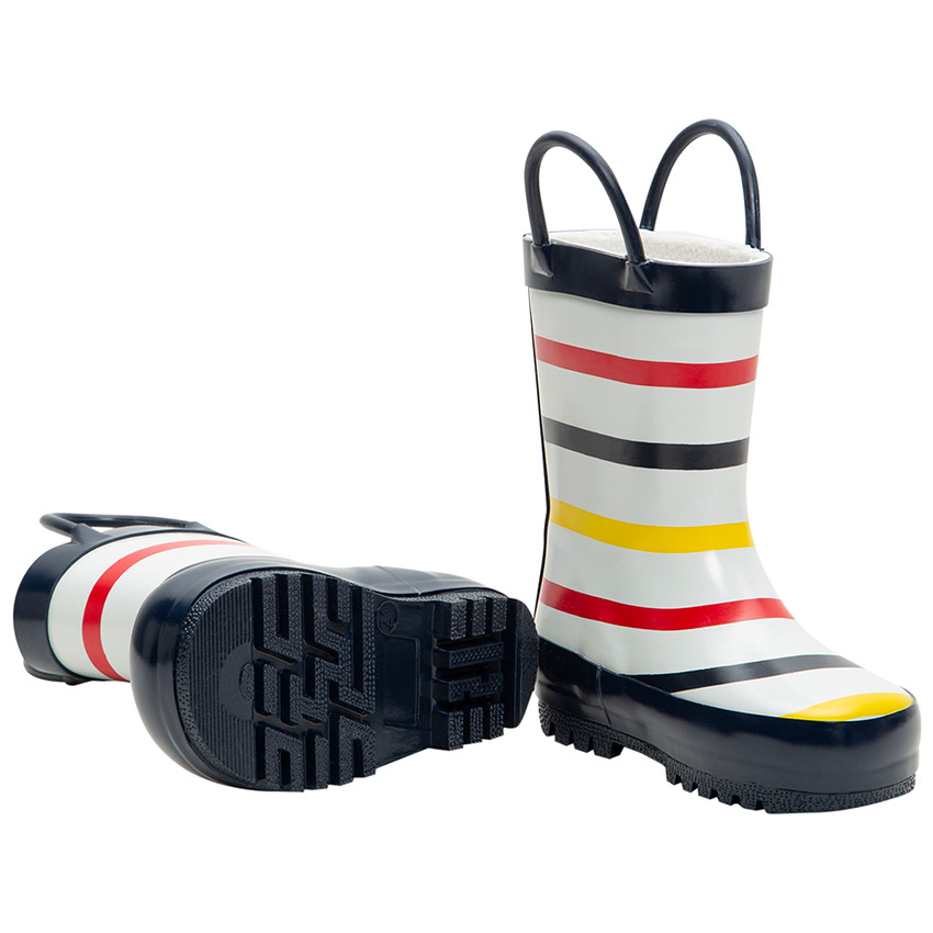 Botas de lluvia de caucho con asas y parche de dinosaurio de la 24 a la 29 