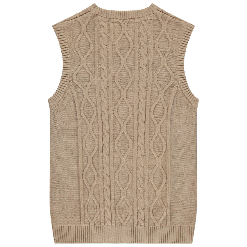 Jersey sin mangas de punto tricot con cuello en V para niño  Additional Jersey sin mangas de punto tricot con cuello en V para niño