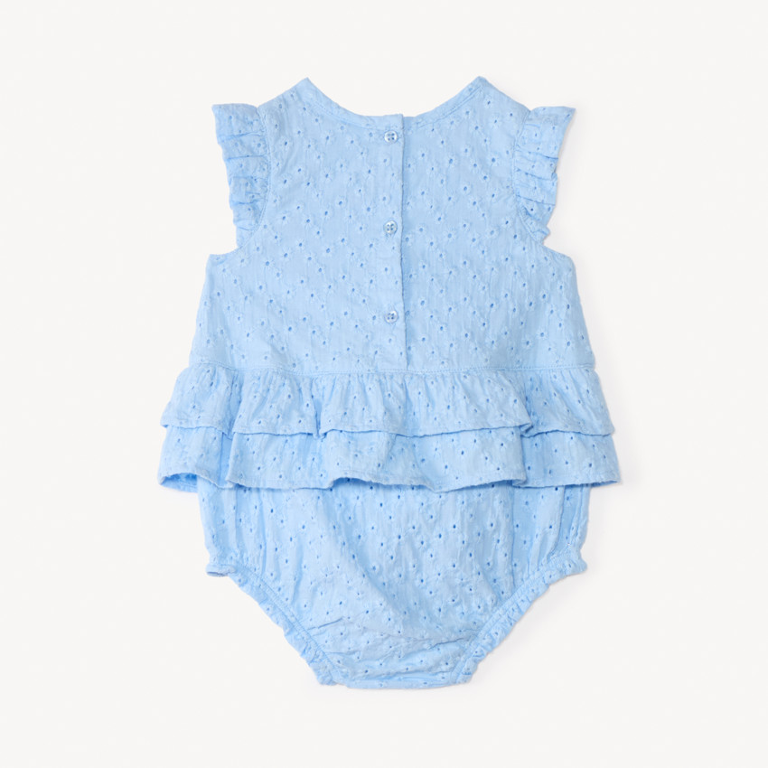 Monedero de bordado con mangas de volante para niña bebé 