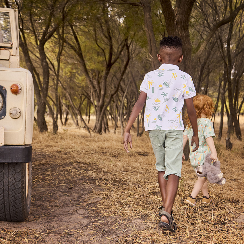 Polo manga corta estampado arty fantasía para niño 