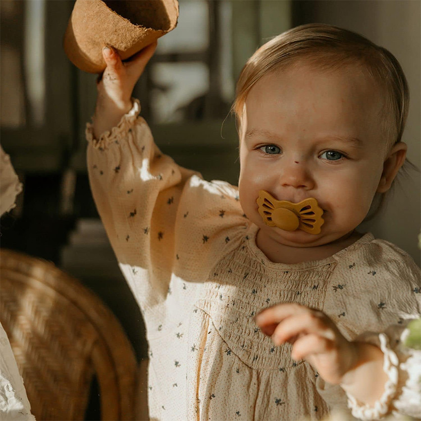 Lot de 2 sucettes silicone T2 Lucky cream/blush 