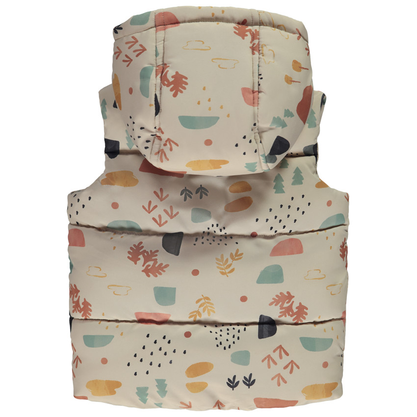 Chaleco acolchado con capucha y estampado para bebé niño 