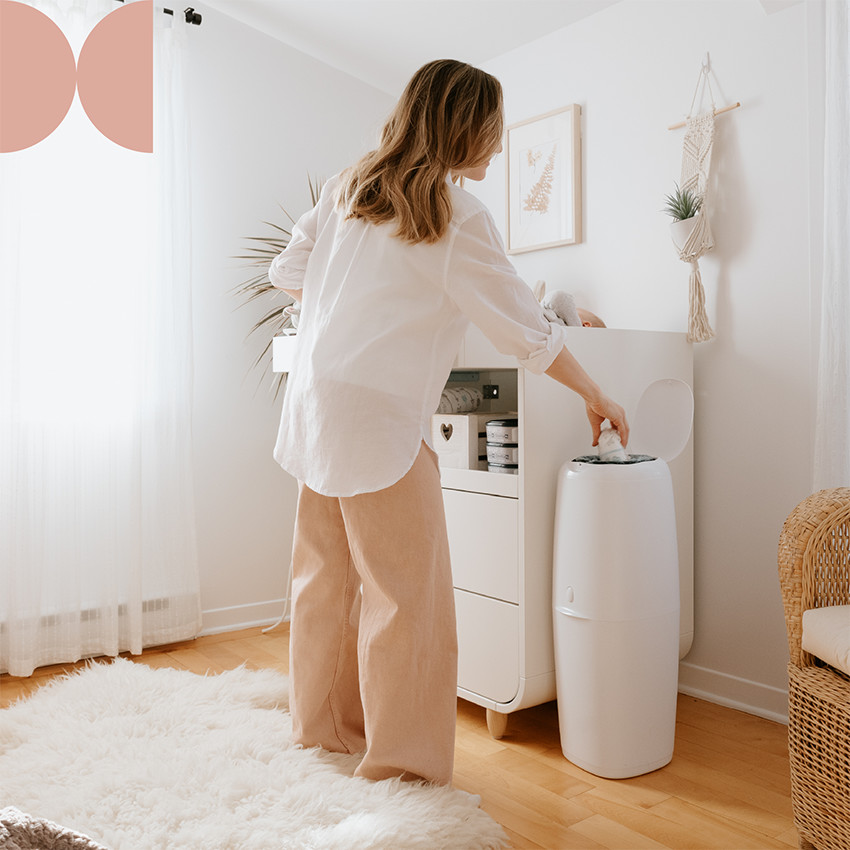 Poubelle à couches Classic XL Dress Up avec 1 recharge octogonale  