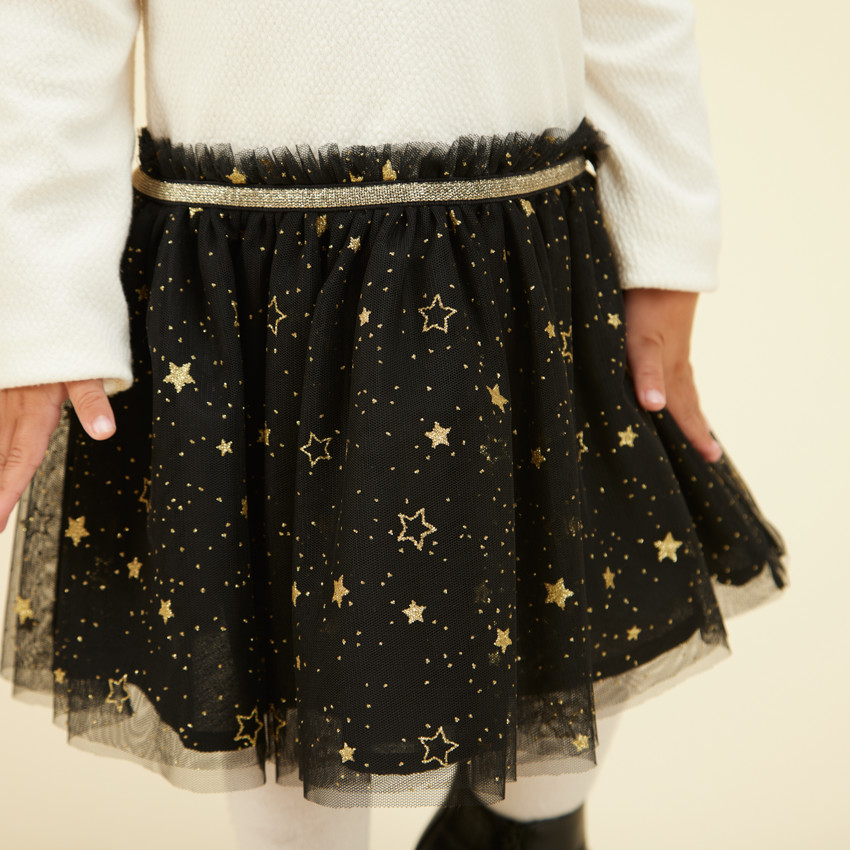 Vestido bicolor con parche de Harry Potter para bebé niña 