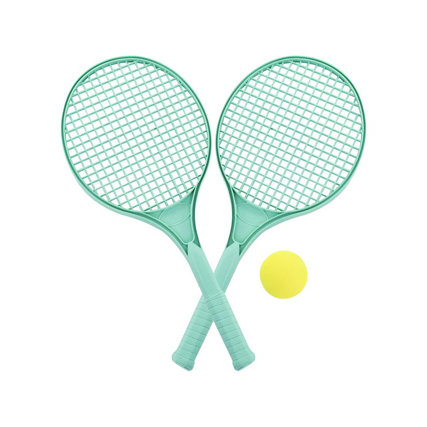 Juego de 2 raquetas con pelota azul turquesa 