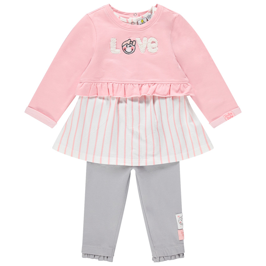 Conjunto con túnica, sudadera y leggings de Smiley 