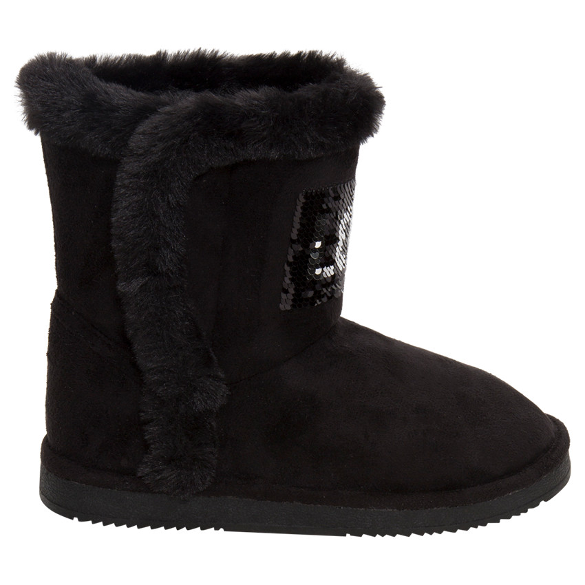 Botas de media caña con efecto antelina y lentejuelas mágicas de la 28 a la 35 