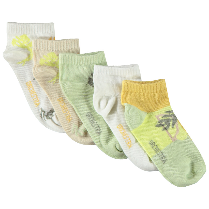 Lote de 7 pares de calcetines cortos exóticos para niño 