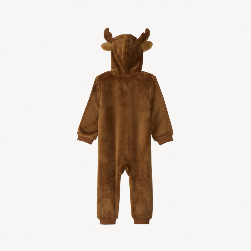 Surpyjama ludique renne de Noël en sherpa pour bébé garçon 