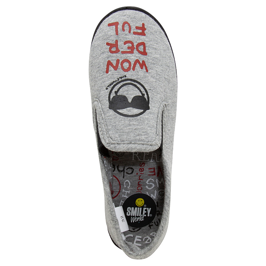 Zapatillas de jersey con estampado Smiley  Additional Zapatillas de jersey con estampado Smiley