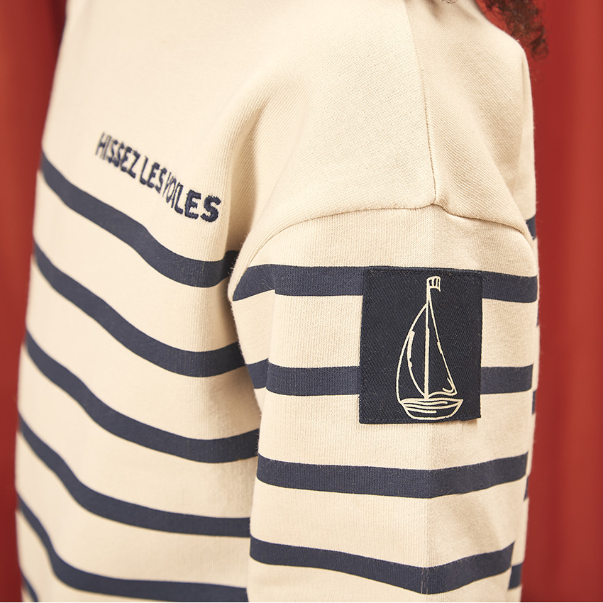 Sudadera oversize estilo marinero para niño 