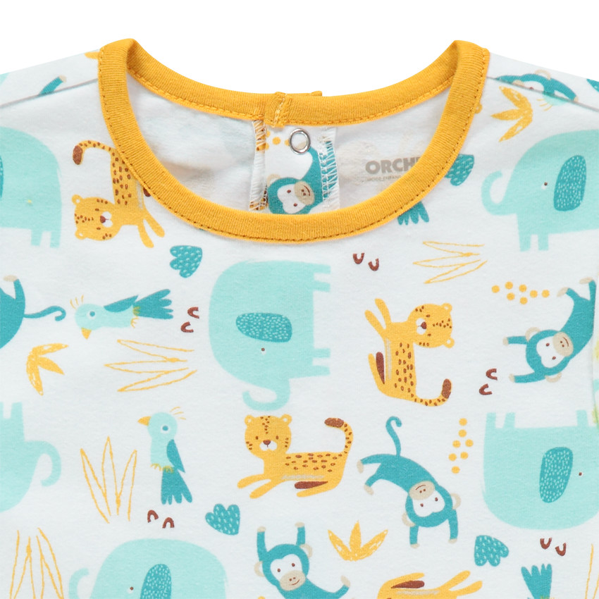 Pack de 3 peleles de jersey con estampado de animales 