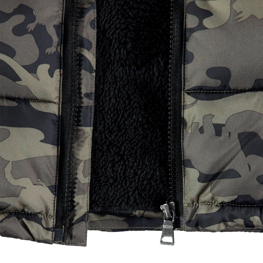 Doudoune sans manches à motif army doublée sherpa Main Doudoune sans manches à motif army doublée sherpa