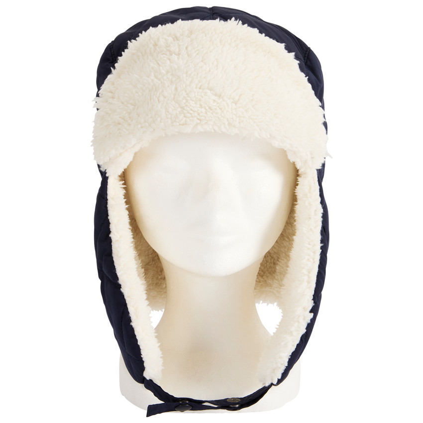 Chapka uni de tela y forro sherpa para niño 