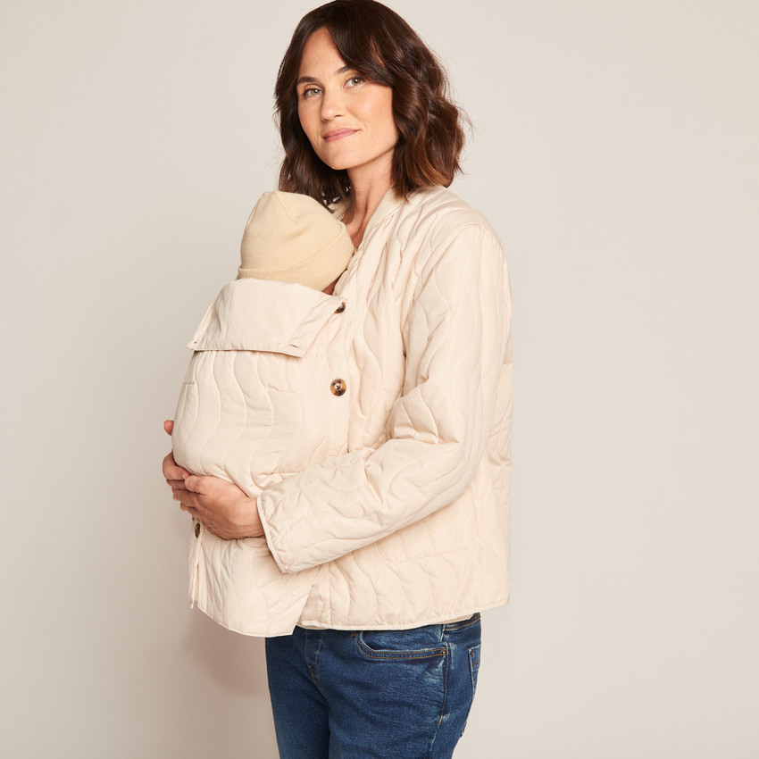 Chaqueta de maternidad evolutiva de tela acolchada 