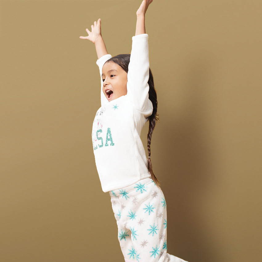 Pijama de sherpa estampado y lentejuelas de la Reina de las Nieves Disney 