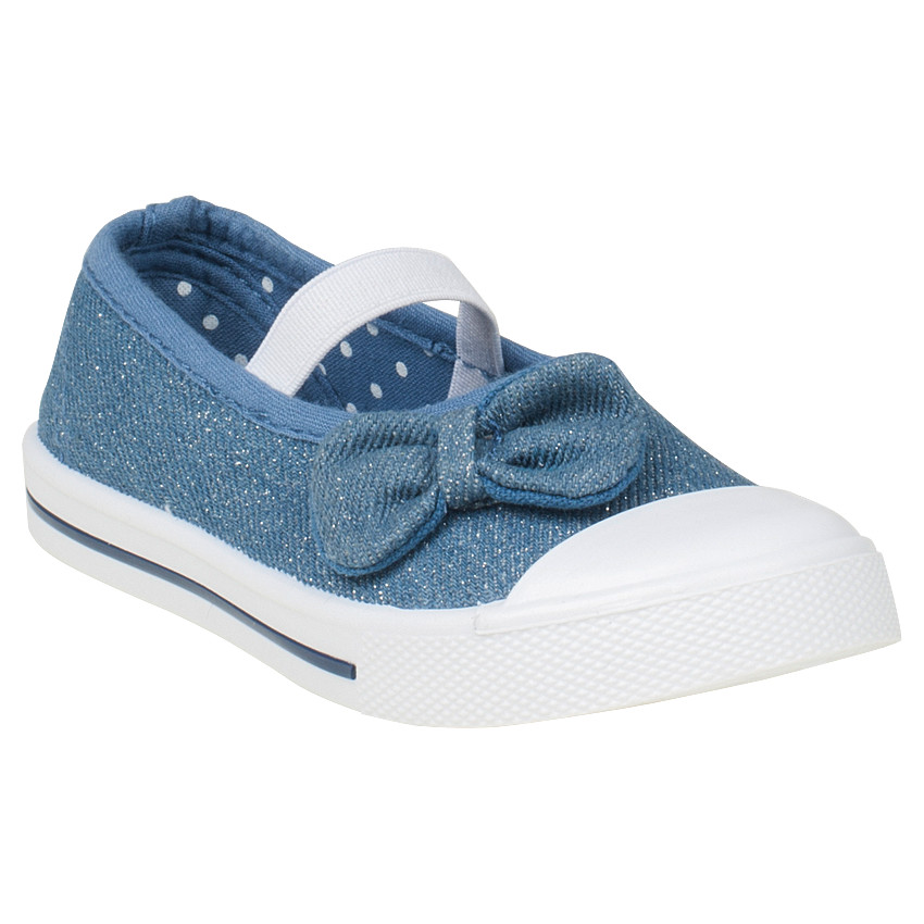 Zapatillas de lona elásticas con lazo para bebés del 28 al 35 