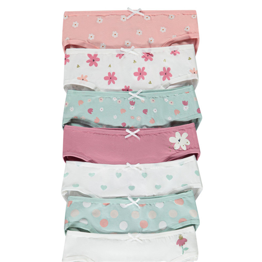 Juego de 7 braguitas de fantasía para niña 