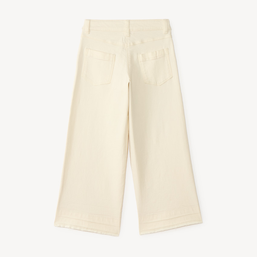 Pantalón vaquero de corte amplio y recto para niña 
