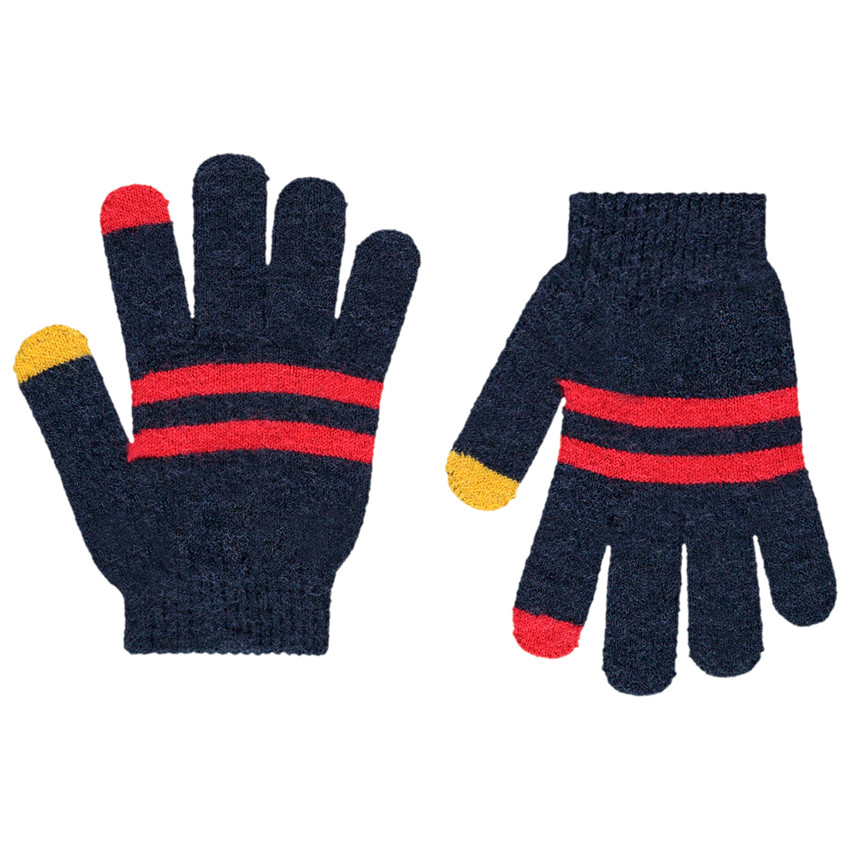 Guantes con rayas a contraste 