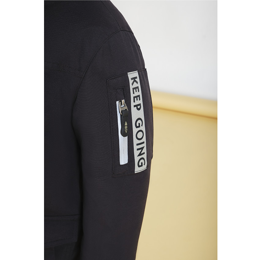 Parka en poliéster con capucha con pelo falso y forro micropolar para niño 