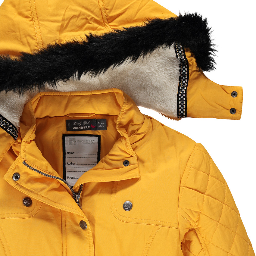 Parka con forro de tela sherpa con capucha desmontable 