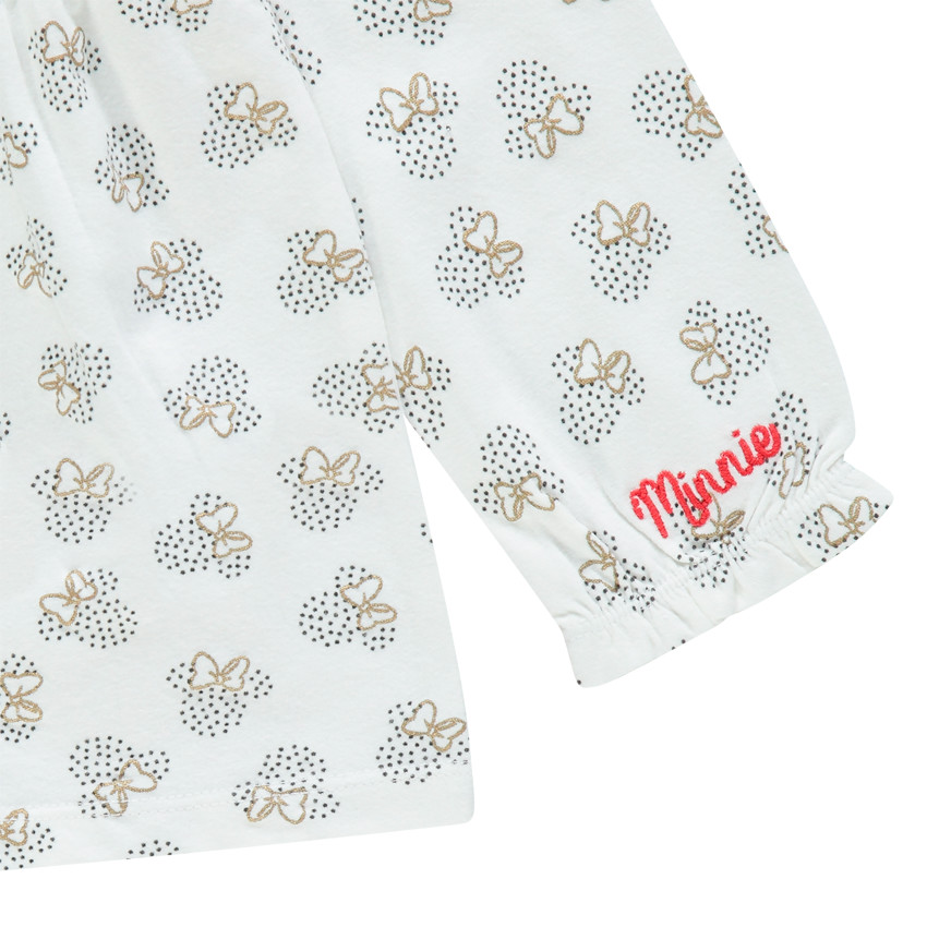 Ensemble avec tunique imprimée Minnie Disney et legging à bandes 