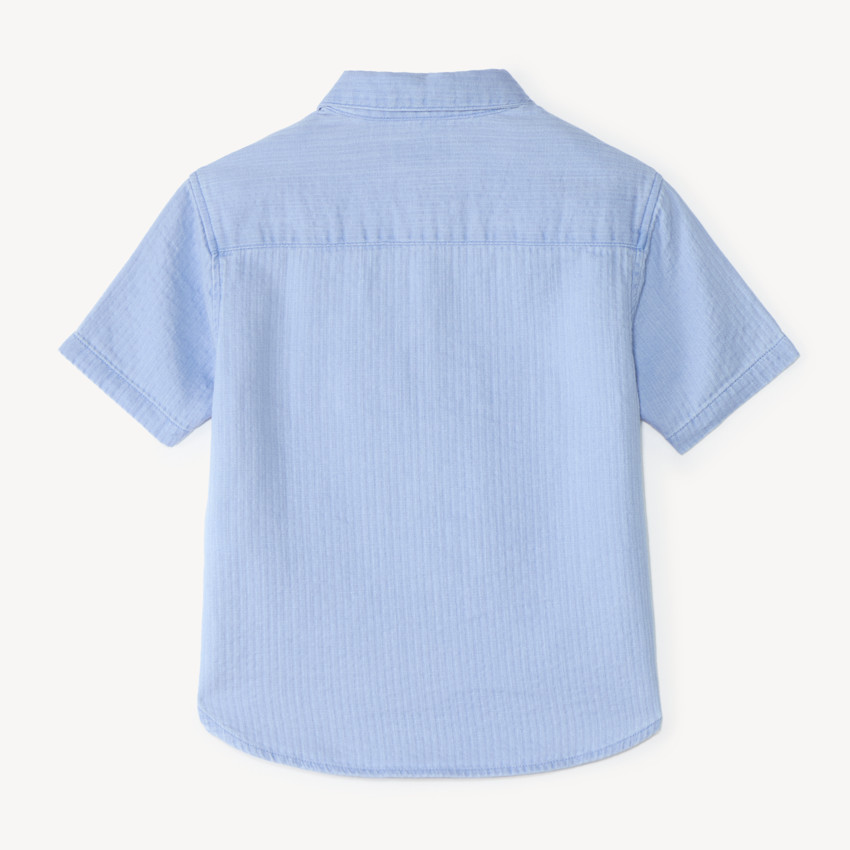 Camisa de manga corta de tela texturada para niño 
