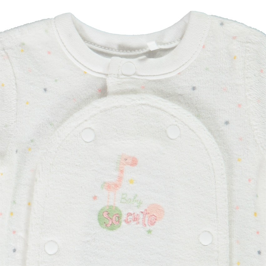 Pelele de terciopelo con bordados para bebé prematuro 