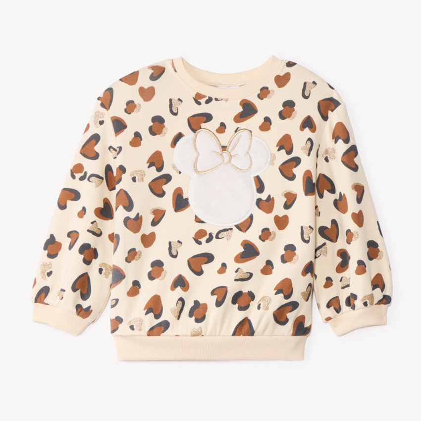 Sudadera oversize con estampado de corazones moteados Minnie Disney para bebé niña 