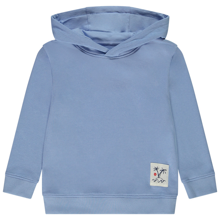 Sudadera con capucha de felpa lisa para niño 