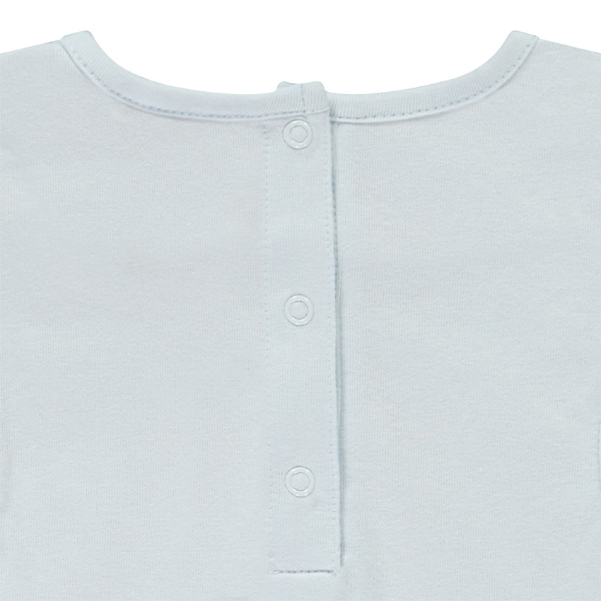 Conjunto de pijama corto de punto estampado océano para niña 