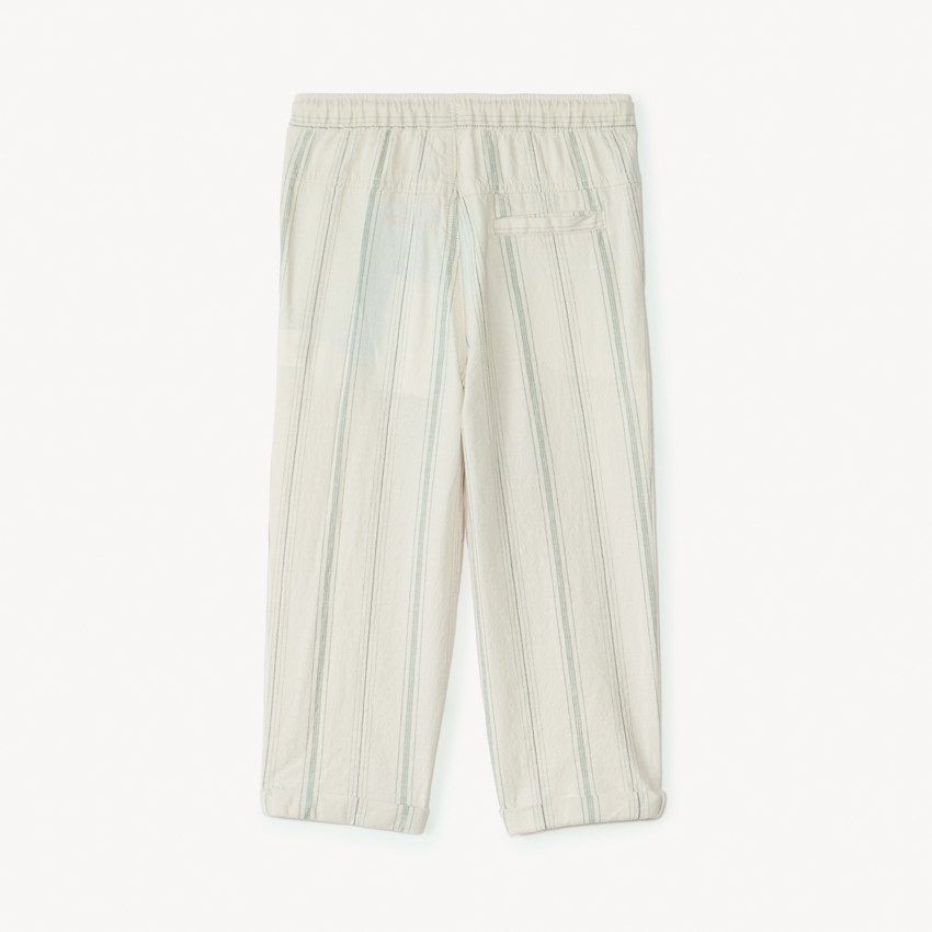 Pantalón recto de tela con rayas verticales para bebé niño 