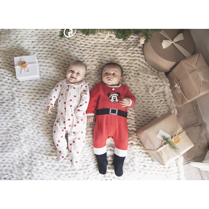 Pelele terciopleo motivo navideño 