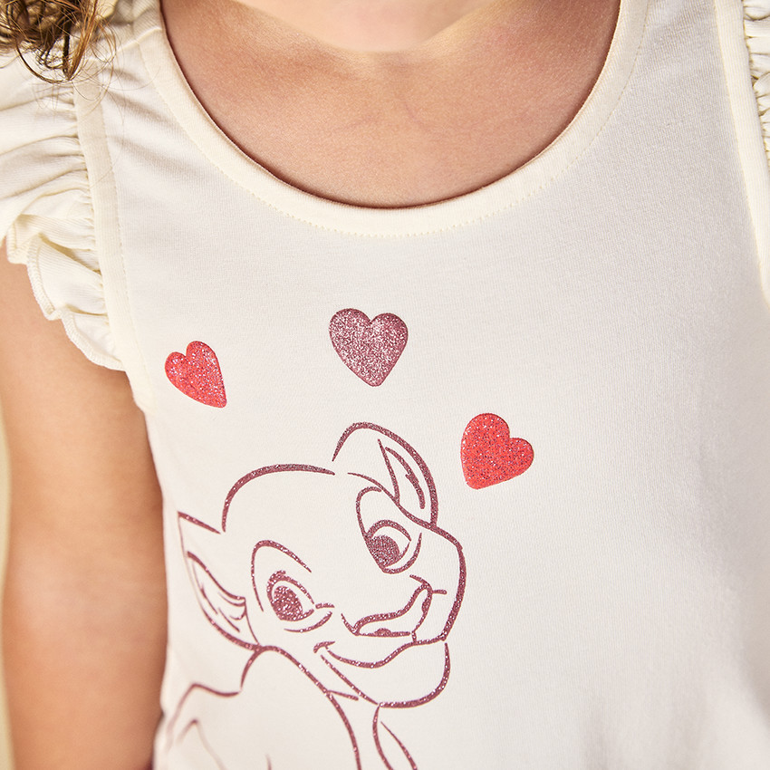 Vestido efecto 2 en 1 glitter print Nala Disney para bebé niña 