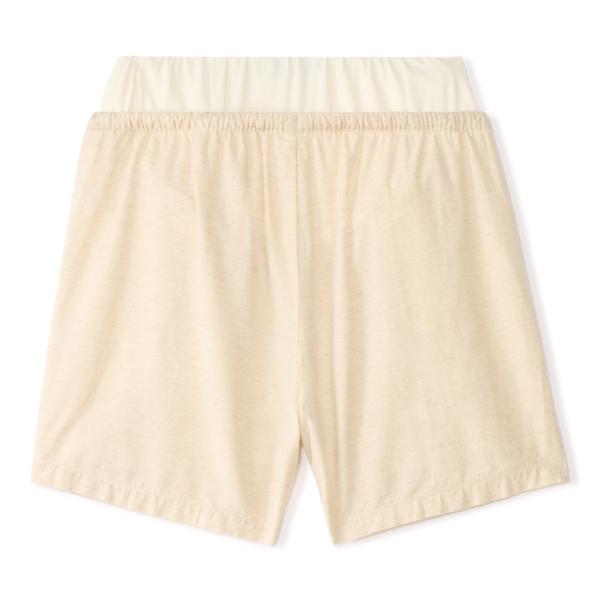 Short de tela con cinturilla alta para mujer embarazada 