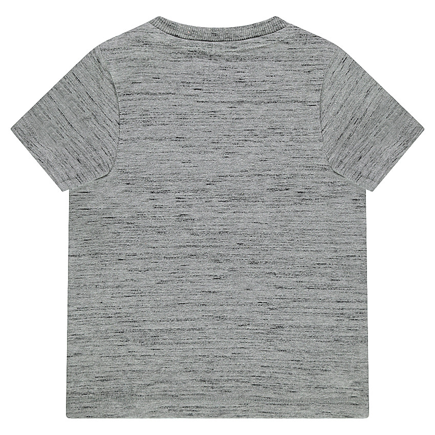 Camiseta de punto de manga corta con vikingo estampado 