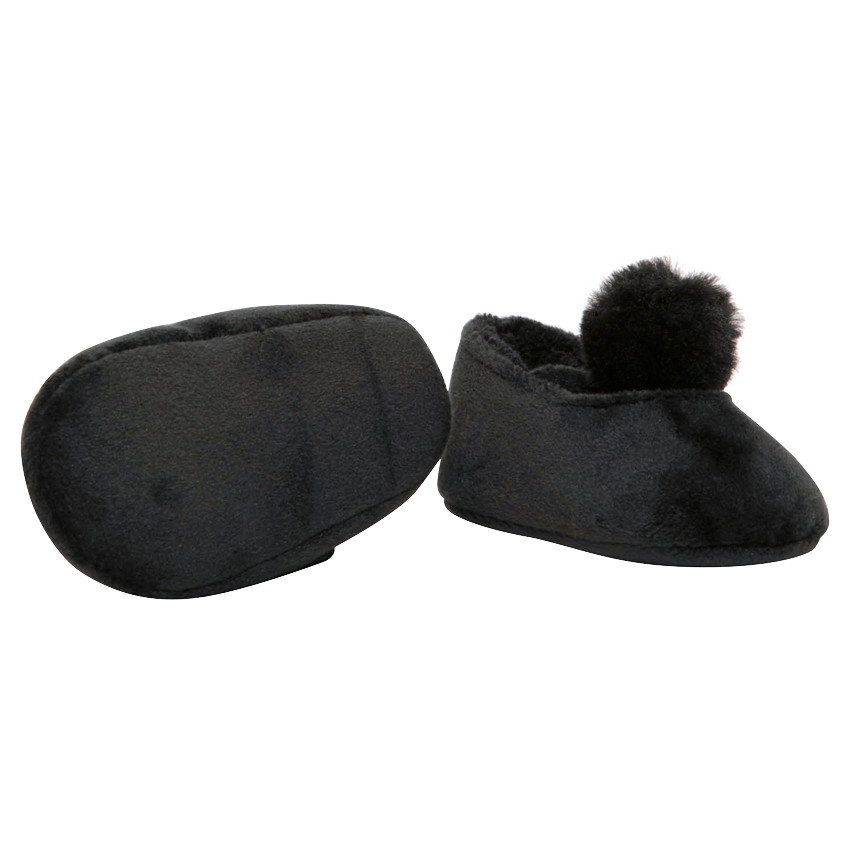 Merceditas de borreguito all-over con velcro y borla 