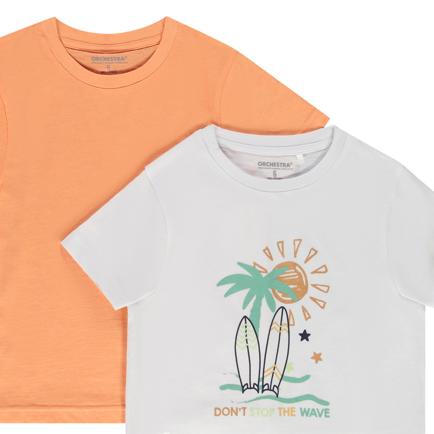 Pack de 4 camisetas de manga corta con motivos fantasía para niño 