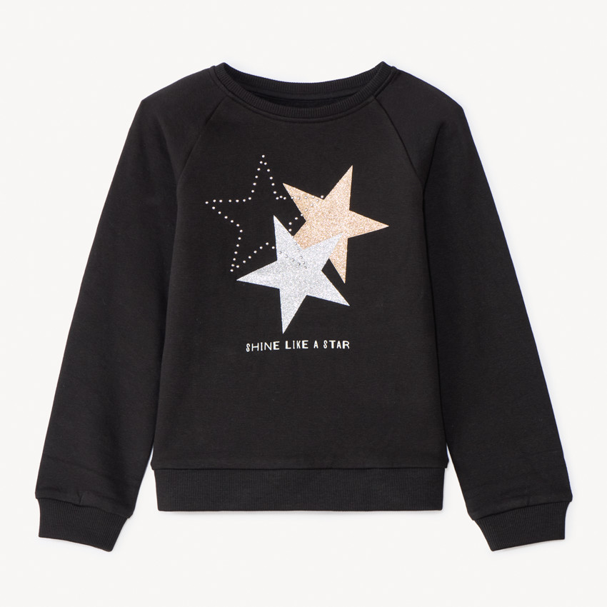 Sweat molleton uni fantaisie pour fille  