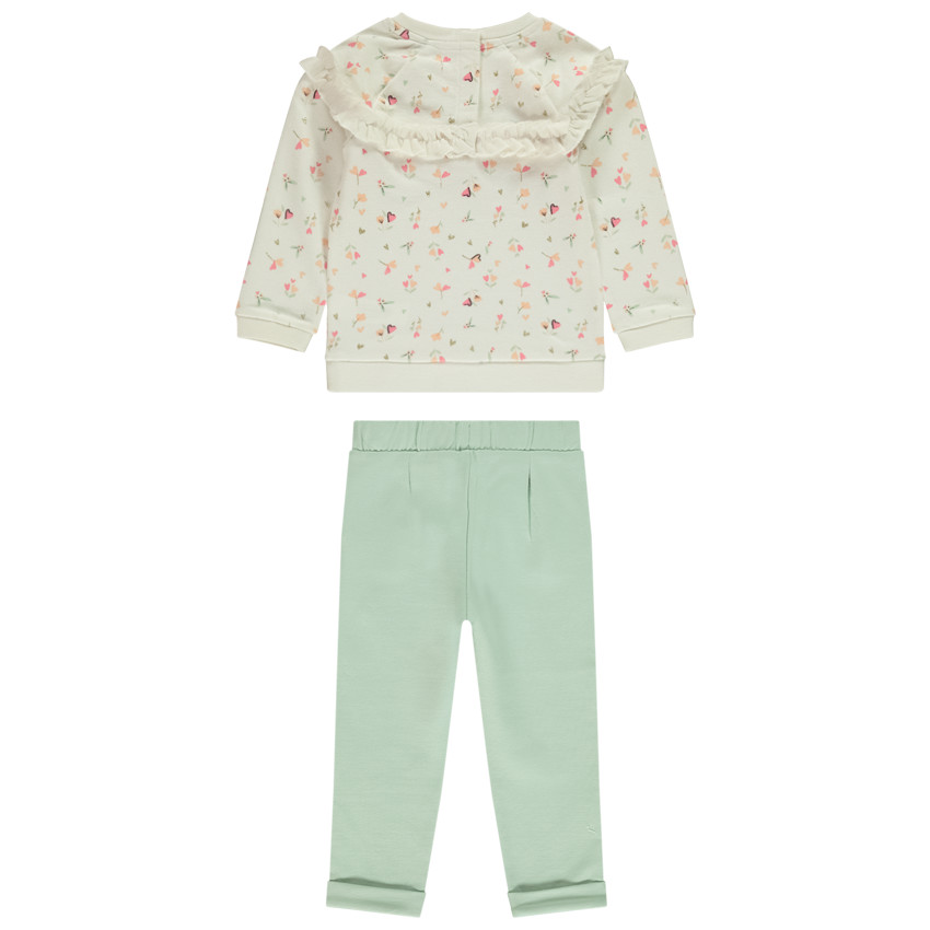 Conjunto jogging estampado floral para bebé niña 