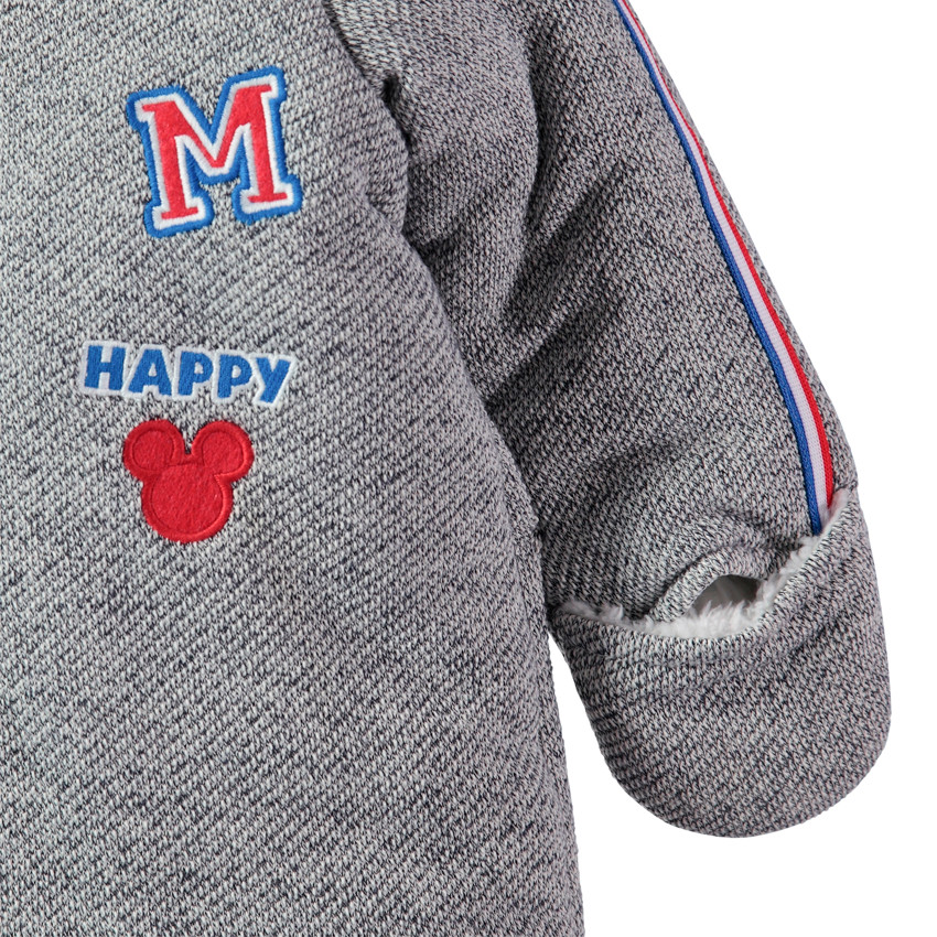 Buzo con capucha y forro borreguito de estilo deportivo 