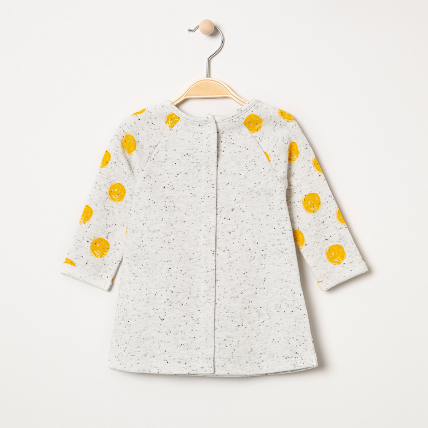 Ropa de niña de manga larga con estampado de ratón y lunares 