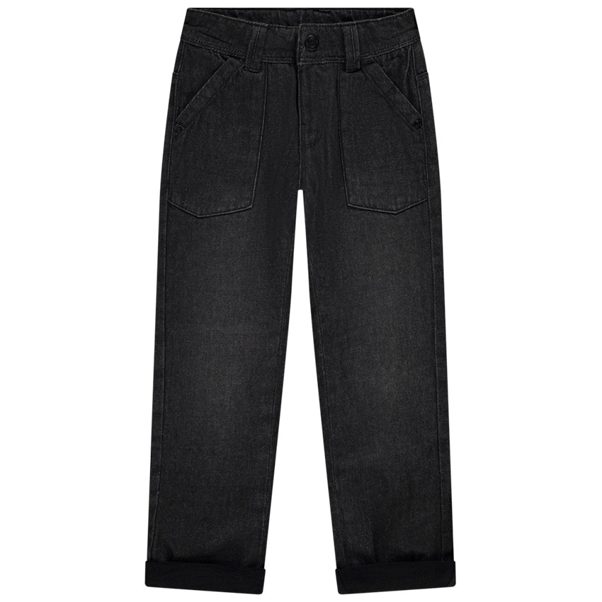 Jean recto forrado de micropolar para niño 