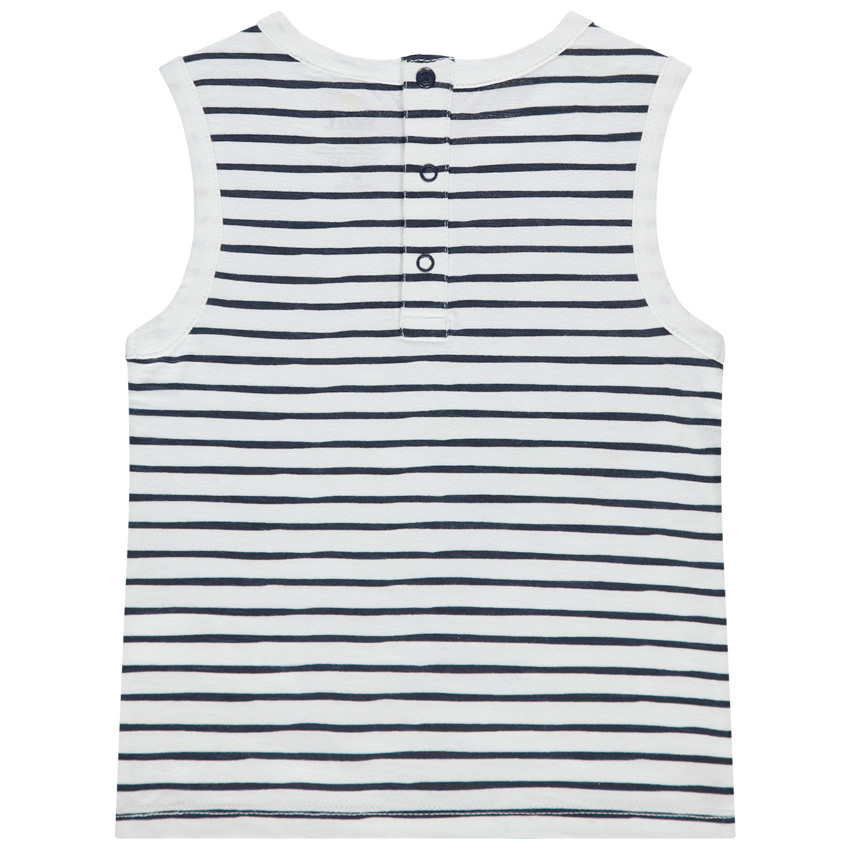 Camiseta sin mangas rayas y print Smiley  Additional Camiseta sin mangas rayas y print Smiley